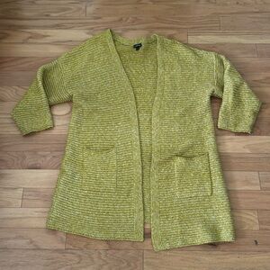 Torrid | Citron Yellow Open Front Cardigan | Pockets | Ribbed | size 3